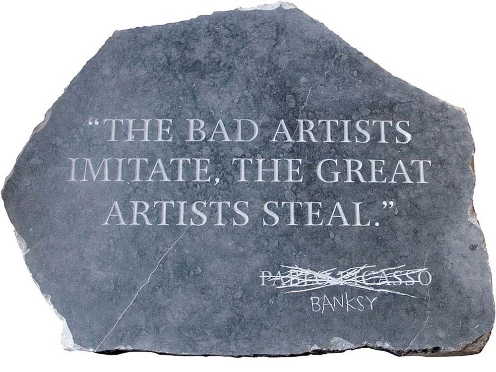 Banksy, Picasso, Steal, Plagiarize, Commercialize, Profit